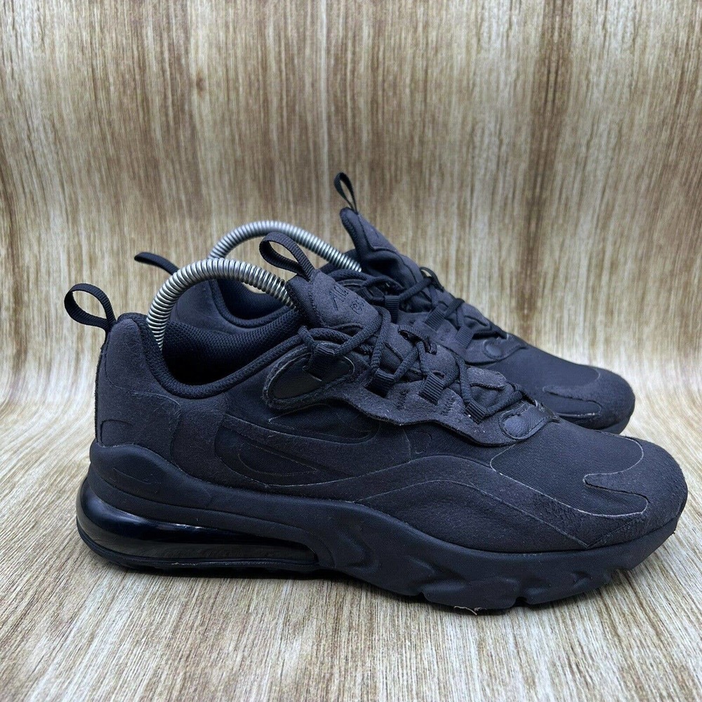 Nike Air Max 270 React GS Black Running Shoes BQ0103-004 Size 6.5Y / Womens 8